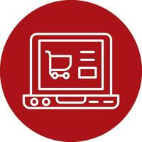 Online-Shopping-Vektor-Symbol vektor