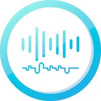 Audio- solide Blau Gradient Symbol vektor