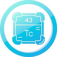 Technetium solide Blau Gradient Symbol vektor