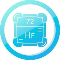 Hafnium solide Blau Gradient Symbol vektor