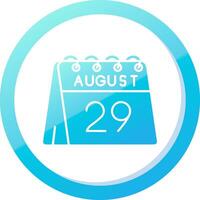 29 von August solide Blau Gradient Symbol vektor
