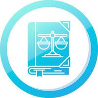 Gesetz solide Blau Gradient Symbol vektor