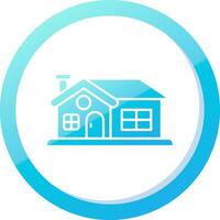 Haus solide Blau Gradient Symbol vektor