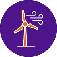 Windmühlen Linie gefüllt Kreis Symbol vektor