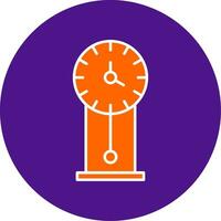 Jahrgang Uhr Linie gefüllt Kreis Symbol vektor