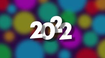 Frohes neues Jahr 2022 Hintergrundillustration. Frohes neues Jahr Webbanner und Flyer vektor