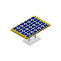 isometrisches Solarpanel auf weißem Hintergrund vektor