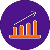 Graph Bar Linie gefüllt Kreis Symbol vektor