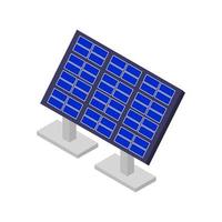 isometrisches Solarpanel auf weißem Hintergrund vektor