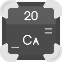 kalcium grå skala ikon vektor