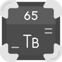 terbium grå skala ikon vektor