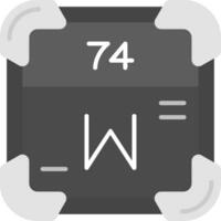 Wolfram grau Rahmen Symbol vektor