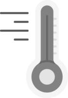 termometer grå skala ikon vektor