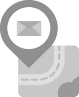 e-post grå skala ikon vektor
