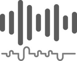 audio grå skala ikon vektor