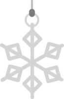 snöflinga grå skala ikon vektor