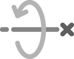 3d totate x Achse grau Rahmen Symbol vektor