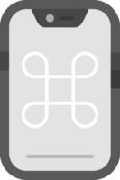 Befehl grau Rahmen Symbol vektor