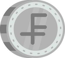 schweizerisch Franc grau Rahmen Symbol vektor