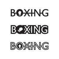 boxning ikonuppsättning och boxersport design illustration symbol för fighter vektor