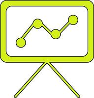 Liniendiagramm-Vektorsymbol vektor