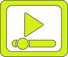 Video-Player-Vektorsymbol vektor