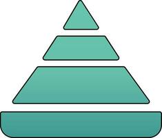 Pyramidendiagramm-Vektorsymbol vektor