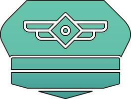 Pilot Hut Vektor Symbol