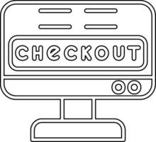 Checkout-Vektorsymbol vektor