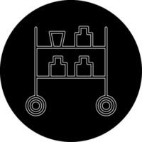 Trolley-Vektor-Symbol vektor