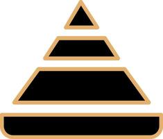 Pyramidendiagramm-Vektorsymbol vektor