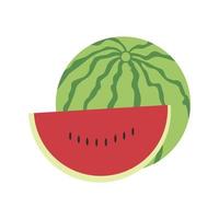 vattenmelon vektor på vit bakgrund