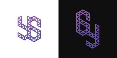 Briefe gy und yg Polygon Logo, geeignet zum Geschäft verbunden zu Polygon mit gy oder yg Initialen vektor