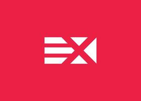 Brief e x Monogramm Logo Design Vektor Vorlage