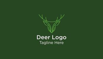 grön hjort logotyp vektor