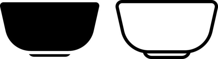 skål ikon, tecken, eller symbol i glyf och linje stil isolerat på transparent bakgrund. vektor illustration
