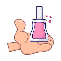 flaska parfym i hand illustration vektor