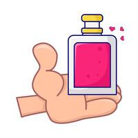 Flasche Parfum im Hand Illustration vektor