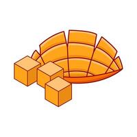 mango skiva kub illustration vektor