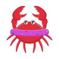 Krabbe mit Rettungsring Illustration vektor