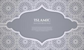 arabicum islamic elegant med arabicum mönster och dekorativ båge ram. - vektor. vektor