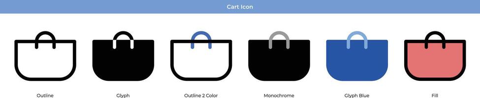 Einkaufswagen-Icon-Set vektor