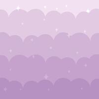 Vektor süß lila Wolken Hintergrund mit Star Elemente