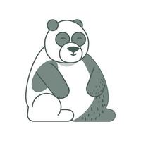 panda djungeldjur i tecknad abstrakt design vektor