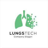 Mensch Lunge Logo Designs Vorlage, Lunge Technologie Logo Design Vektor, Atemwege System Logo Design vektor