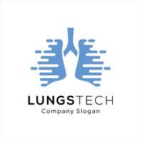 mänsklig lungor logotyp mönster mall, lungor teknologi logotyp design vektor, respiratorisk systemet logotyp design vektor