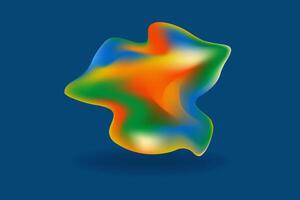 3d Vektor abstrakt bilden im Regenbogen Hitze Karte Farben Gradient auf Blau Hintergrund. modisch futuristisch Element perfekt zum abstrakt Entwürfe, Netz, drucken, Medien