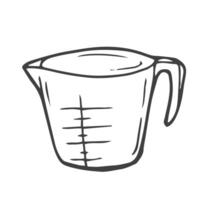 Messung Tasse Gekritzel skizzieren im Vektor