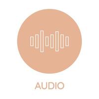 audio ikon. vektor illustration i platt stil.