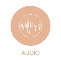 audio ikon. vektor illustration i platt stil.